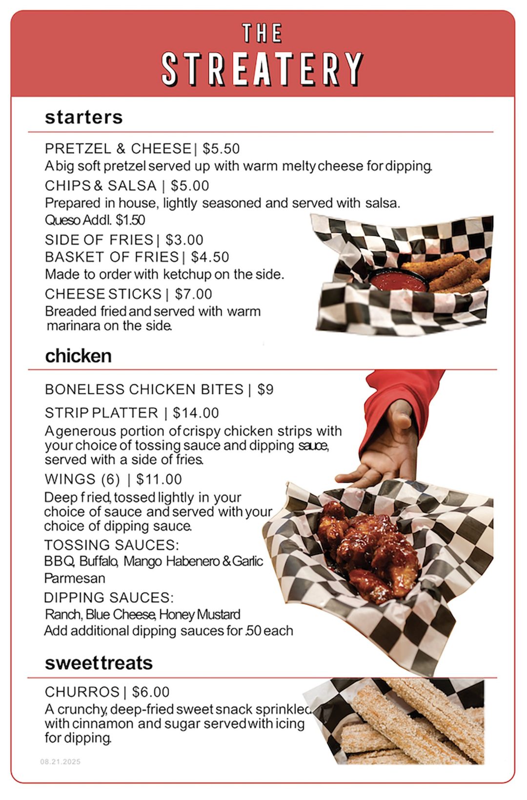 The City Forum Menu